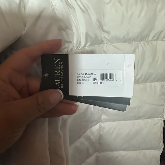 Ralph Lauren off white long puffer coat - Picture 4 of 7